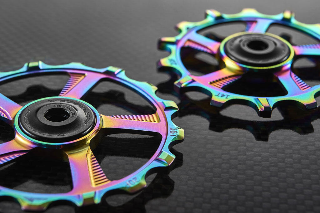Token Schaltwerkpully-Set MTB Skinny Fat oilsl., f. Sram & Shim. 12s MTB 14/16T 3/4
