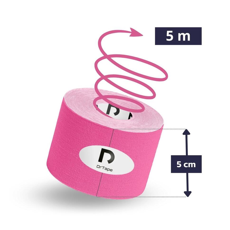 Taśma kinezjologiczna do tejpingu wodoodporna mocna 5 cm x 5 m DrTape