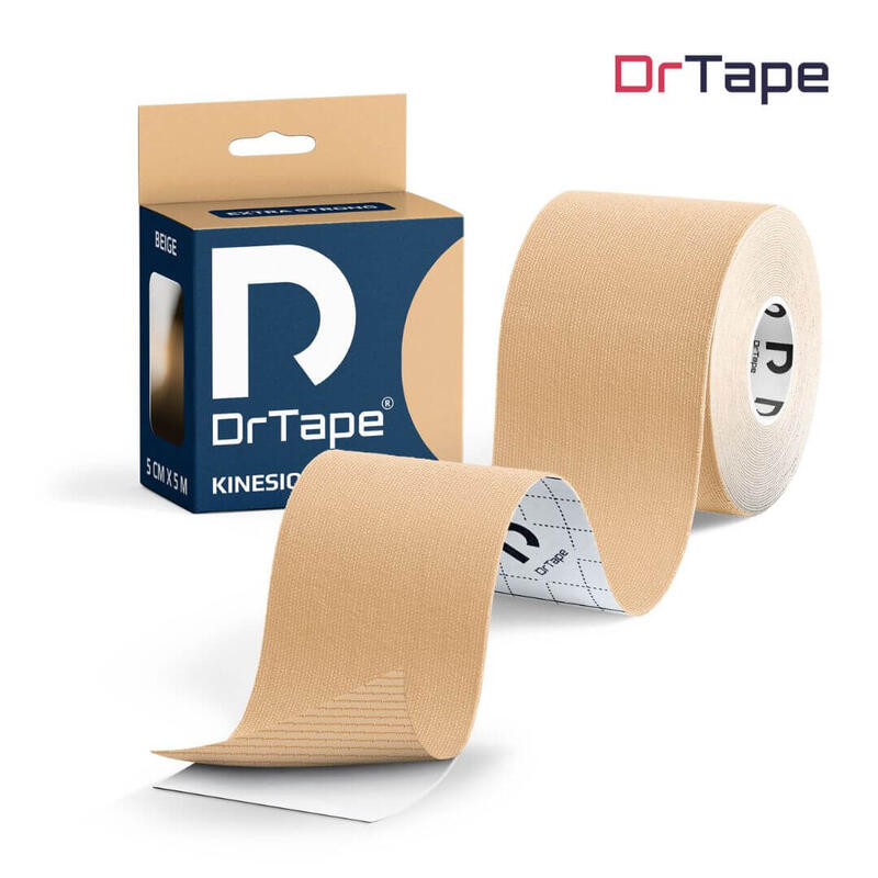 Taśma kinezjologiczna do tejpingu wodoodporna mocna 5 cm x 5 m DrTape