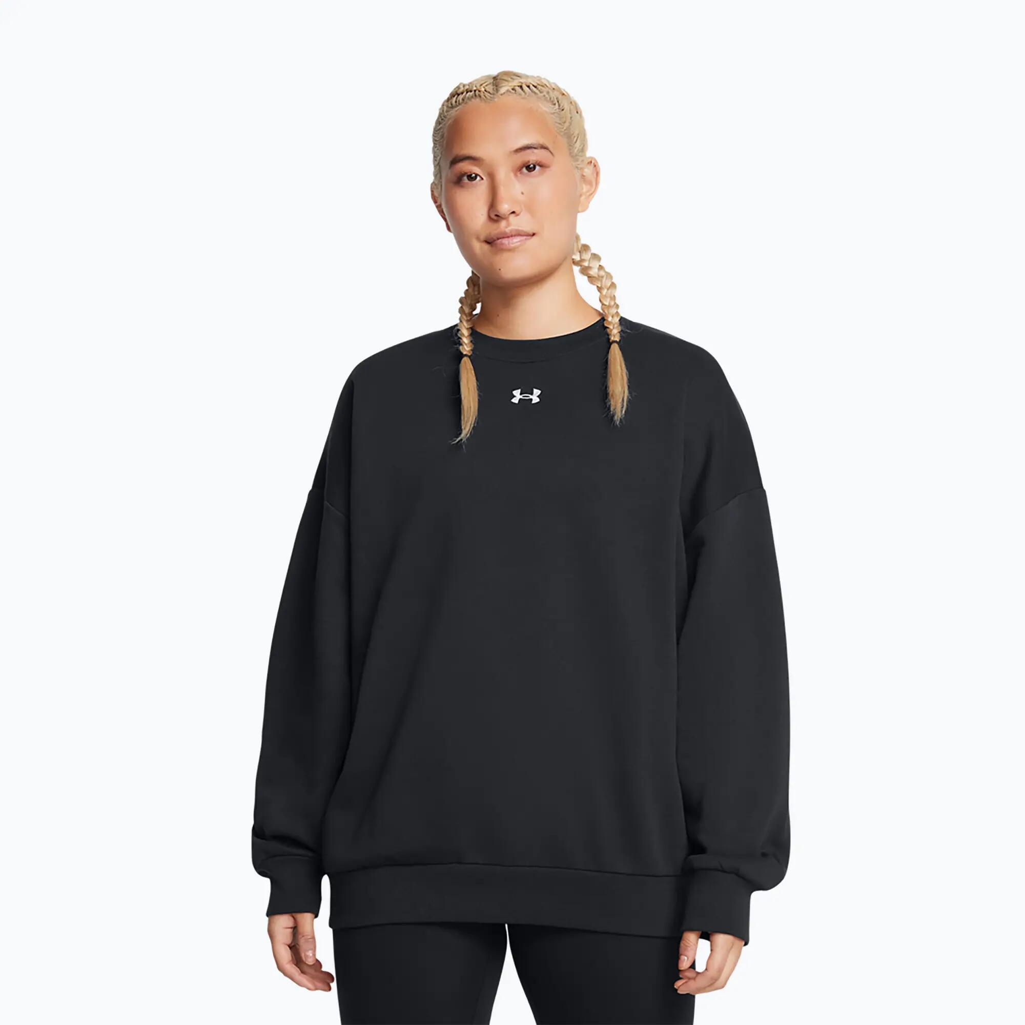 Női Under Armour Rival Fleece OS Crew-BLK pulóver 4/5
