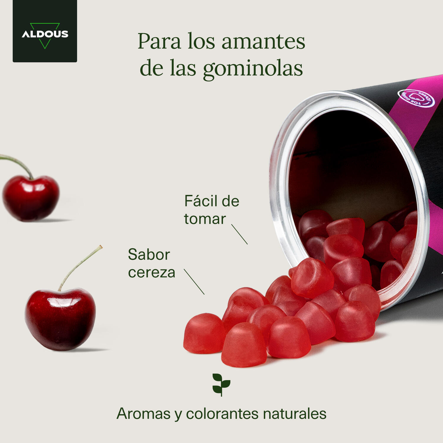 Biotina 10.000 mcg gummies Aldous | Acido Folico, Zinc, Selenio, Yodo, Vitaminas 4/7