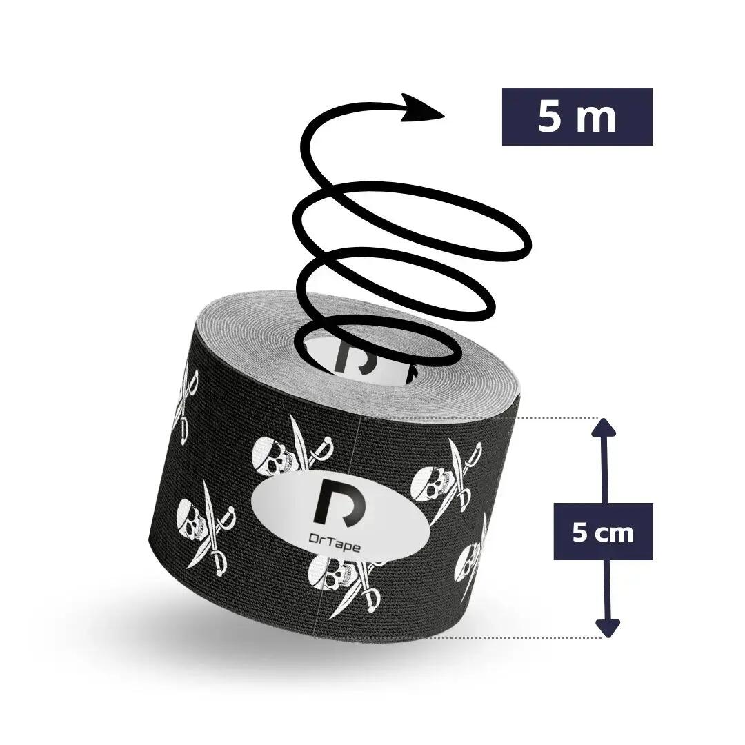 Taśma kinezjologiczna do tejpingu wodoodporna mocna 5 cm x 5 m DrTape 2/6
