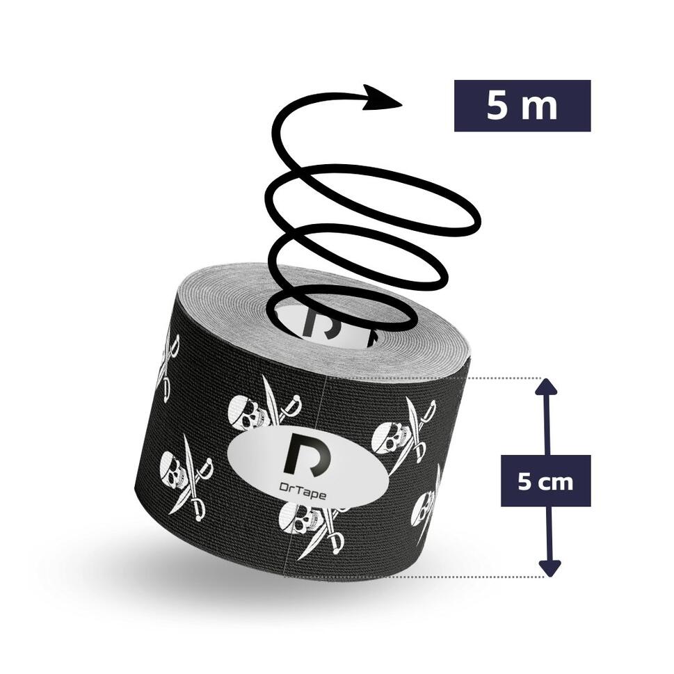 Taśma kinezjologiczna do tejpingu wodoodporna mocna 5 cm x 5 m DrTape