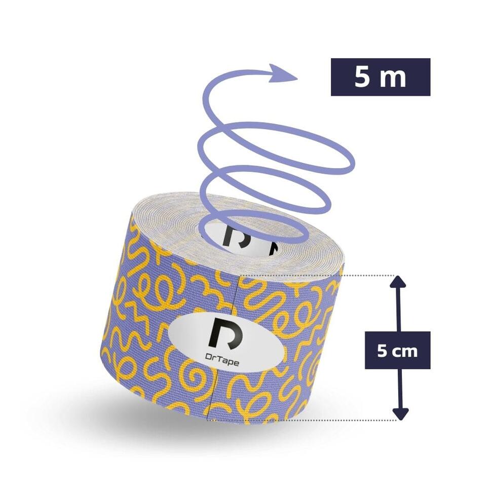 Taśma kinezjologiczna do tejpingu wodoodporna mocna 5 cm x 5 m DrTape