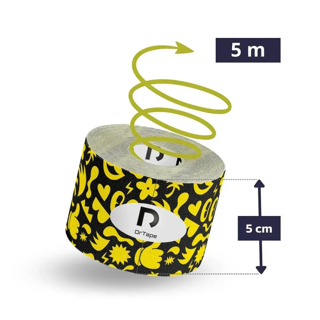 Taśma kinezjologiczna do tejpingu wodoodporna mocna 5 cm x 5 m DrTape 2/6
