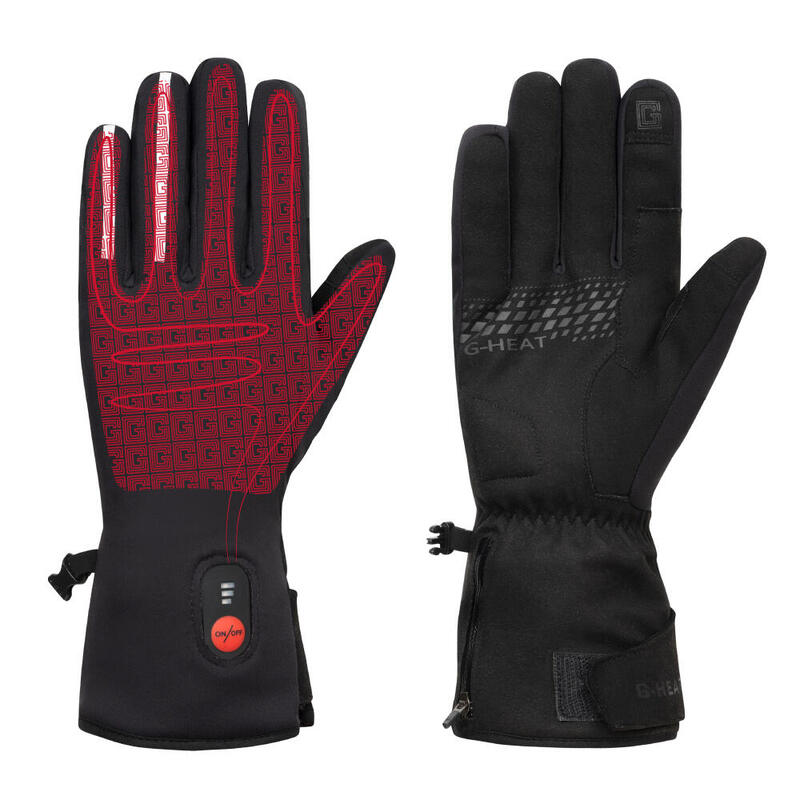 Gants chauffants vélo mixtes Noir Adulte
