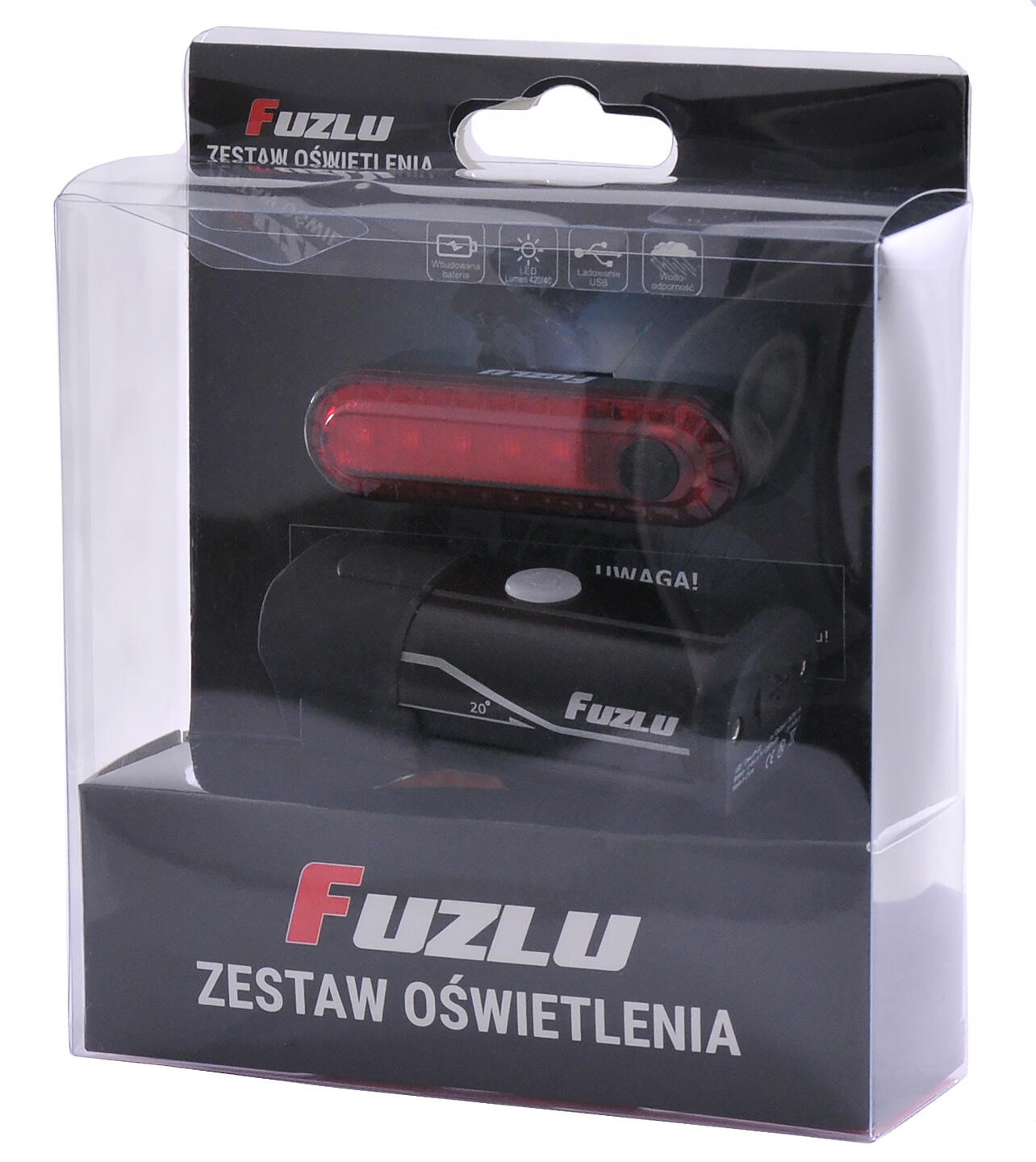 Zestaw lamp rowerowych FUZLU J&K-2292+J&K2262-2 420Lm + 40Lm 850mAh + 200mAh 5/5