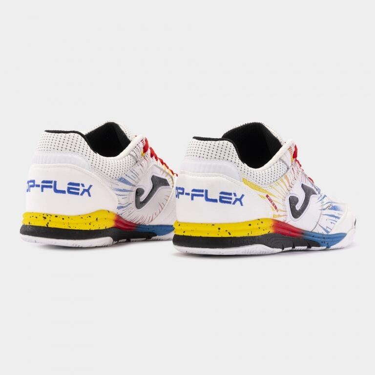 Sapatilhas Futsal homens JOMA TOP FLEX 2476. Branco-vermelho