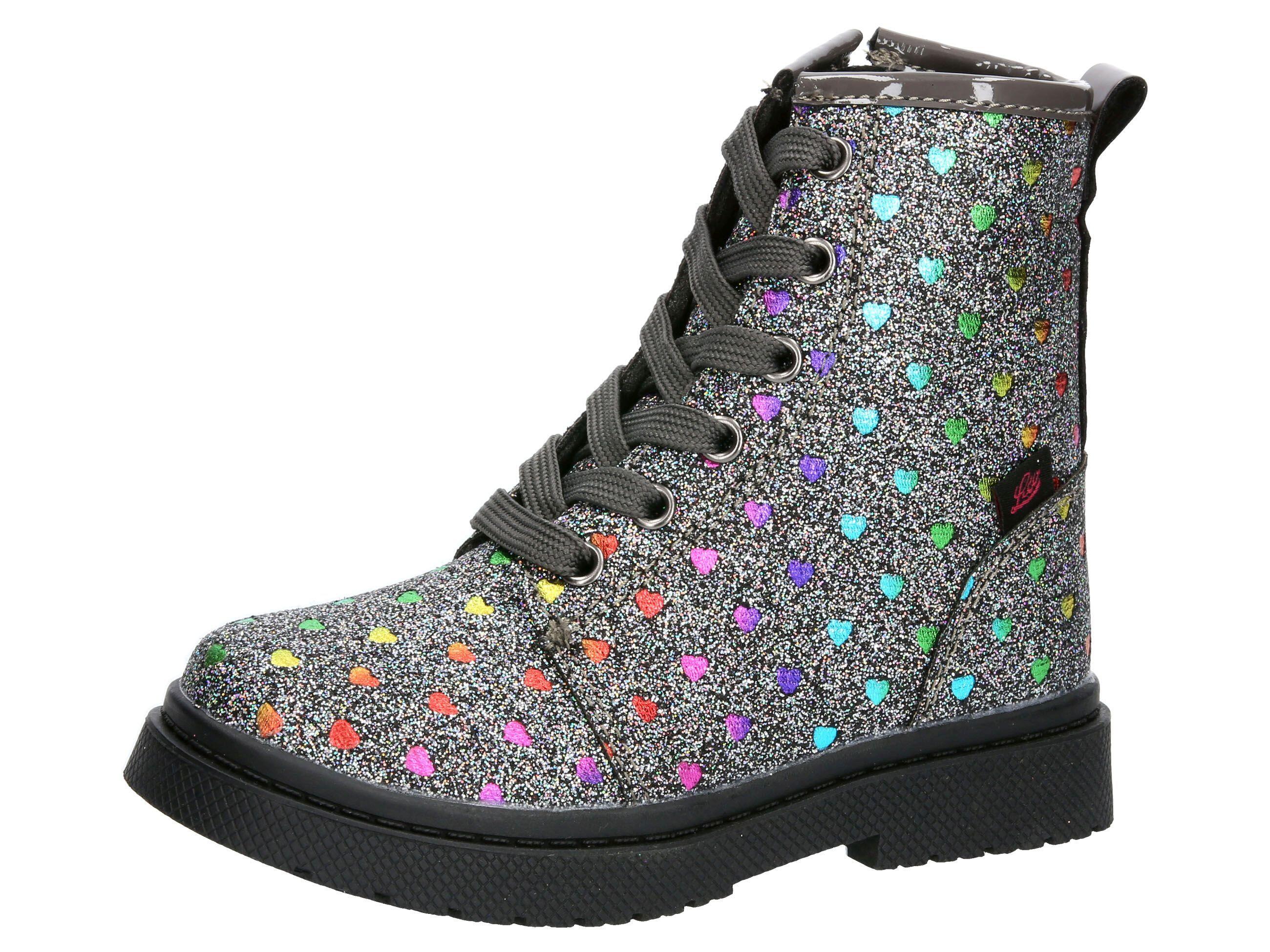 LICO LICO Isalie Girls' Boots Synthetic Silver Laces & Zip, TPR Sole