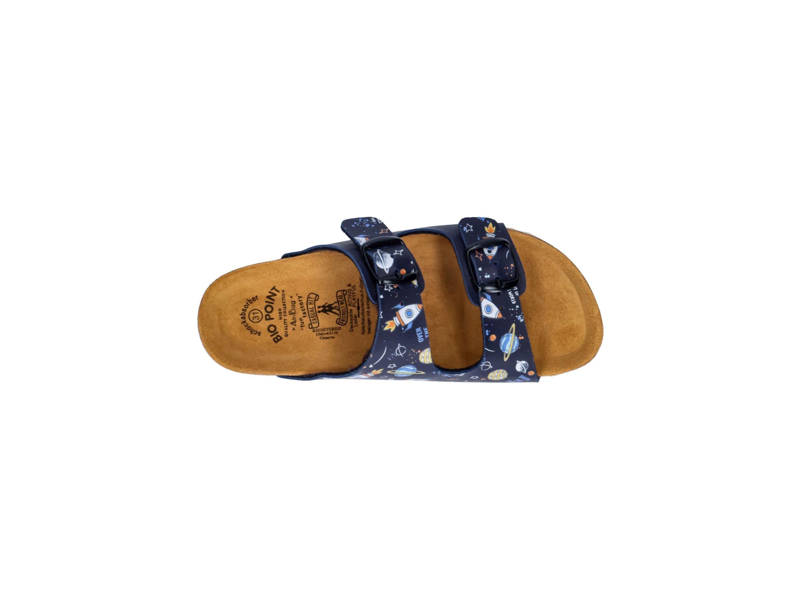 Pantolette Jungen Schnallen LICO Bioline Universe 5/6
