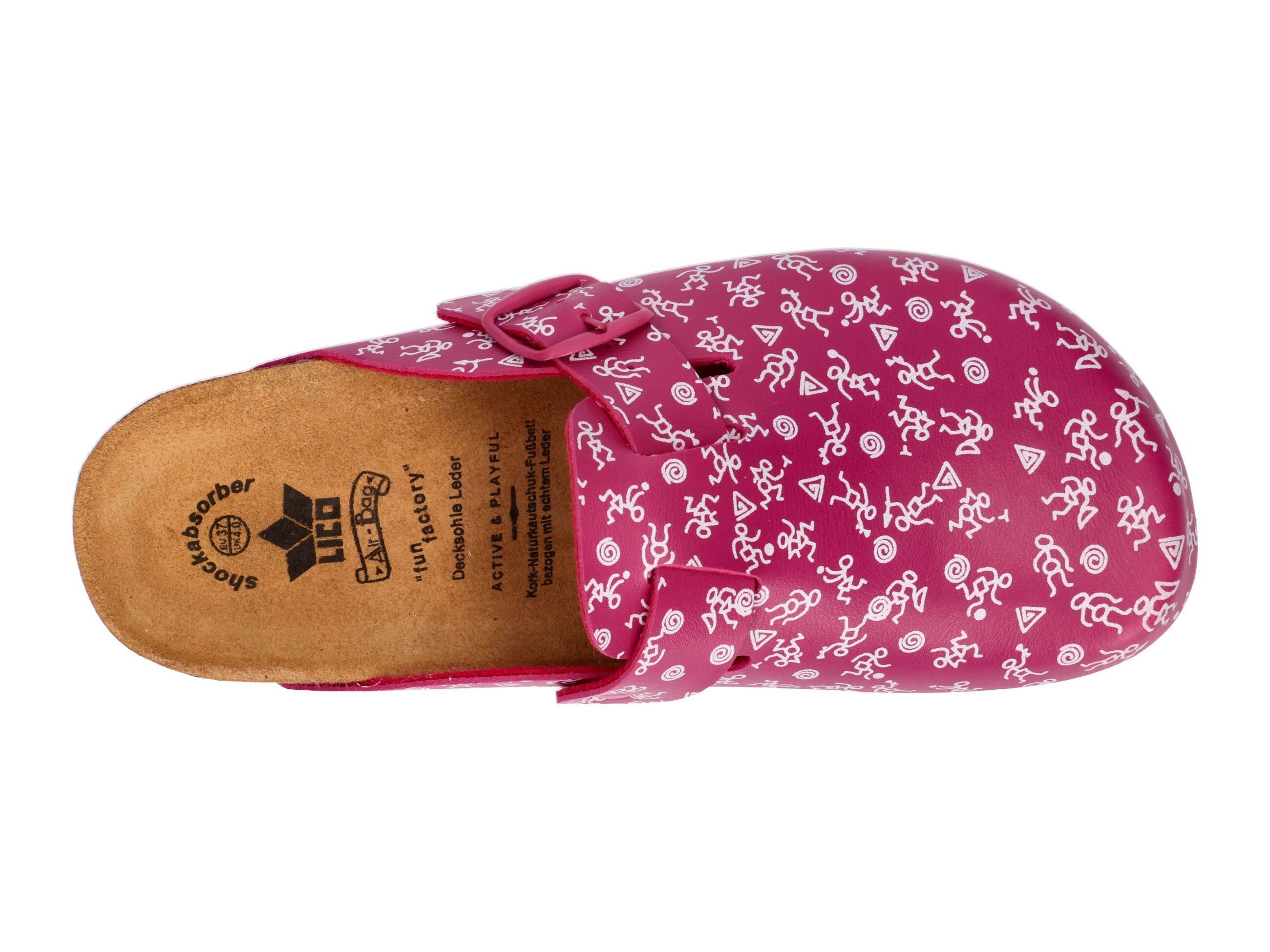 Pantolette Damen ohne LICO Bioline Clog Print 5/6