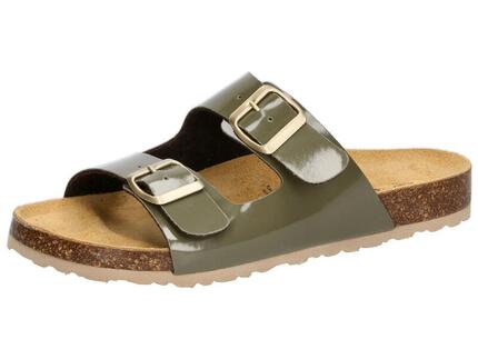 Pantolette Damen Schnallen LICO Bioline Platino