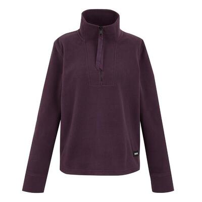 Dames juliette half zip fleece top (diepe pruim)