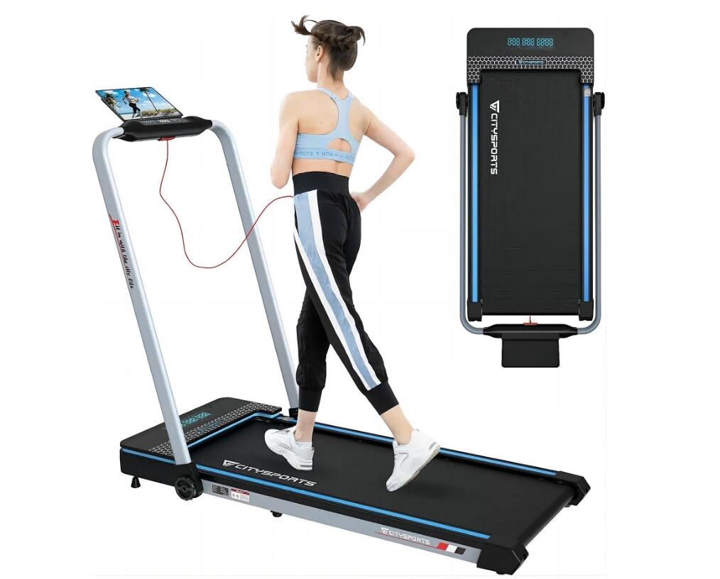 Opvouwbare Loopband, 1400 W, WP3, 1-12 km/u. APP. Bluetooth 1/4