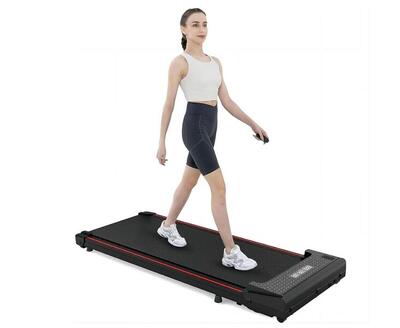 Loopband - citysports - zwart met rood - motor 440w - snelheid 1.0-6.0 km/u