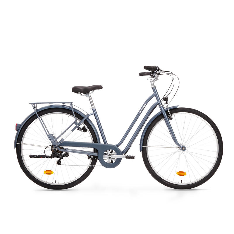 Tweedehands Stadsfiets Elops 120 laag frame blauw