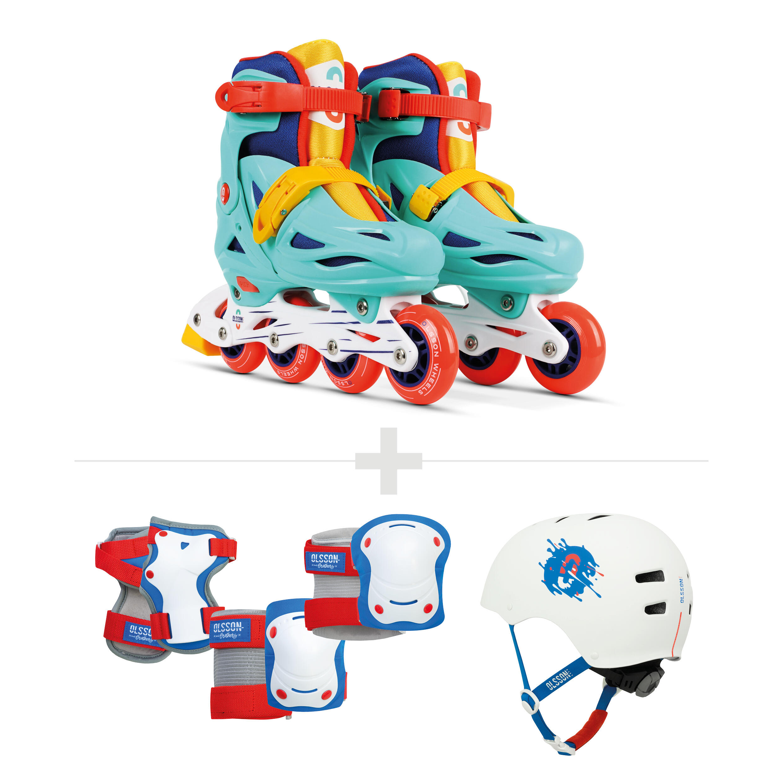 Set Di Protezioni Per Bambini Roller Set Di Protezioni Per Casco Ginocchiere Gomo Polsini Ragazzo Ragazza Bici Skateboard Sci Scooter Sport  18