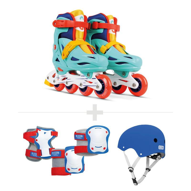 Patins en ligne OLSSON KIT complet MAX XS : Patins, Casque HERO et Protections