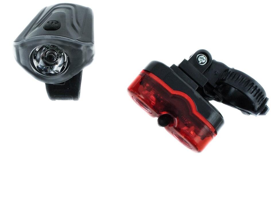 Zestaw lamp rowerowych JY7043A + JY528 0,5W (bez baterii)