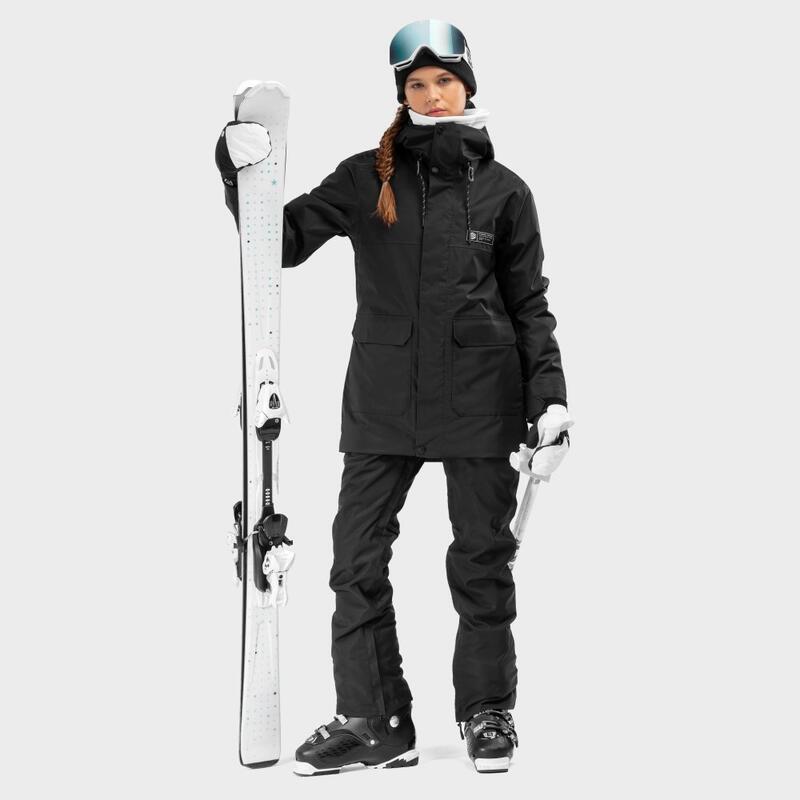 Dames Wintersport premium snowboardjas Ultimate Gstaad Siroko Zwart