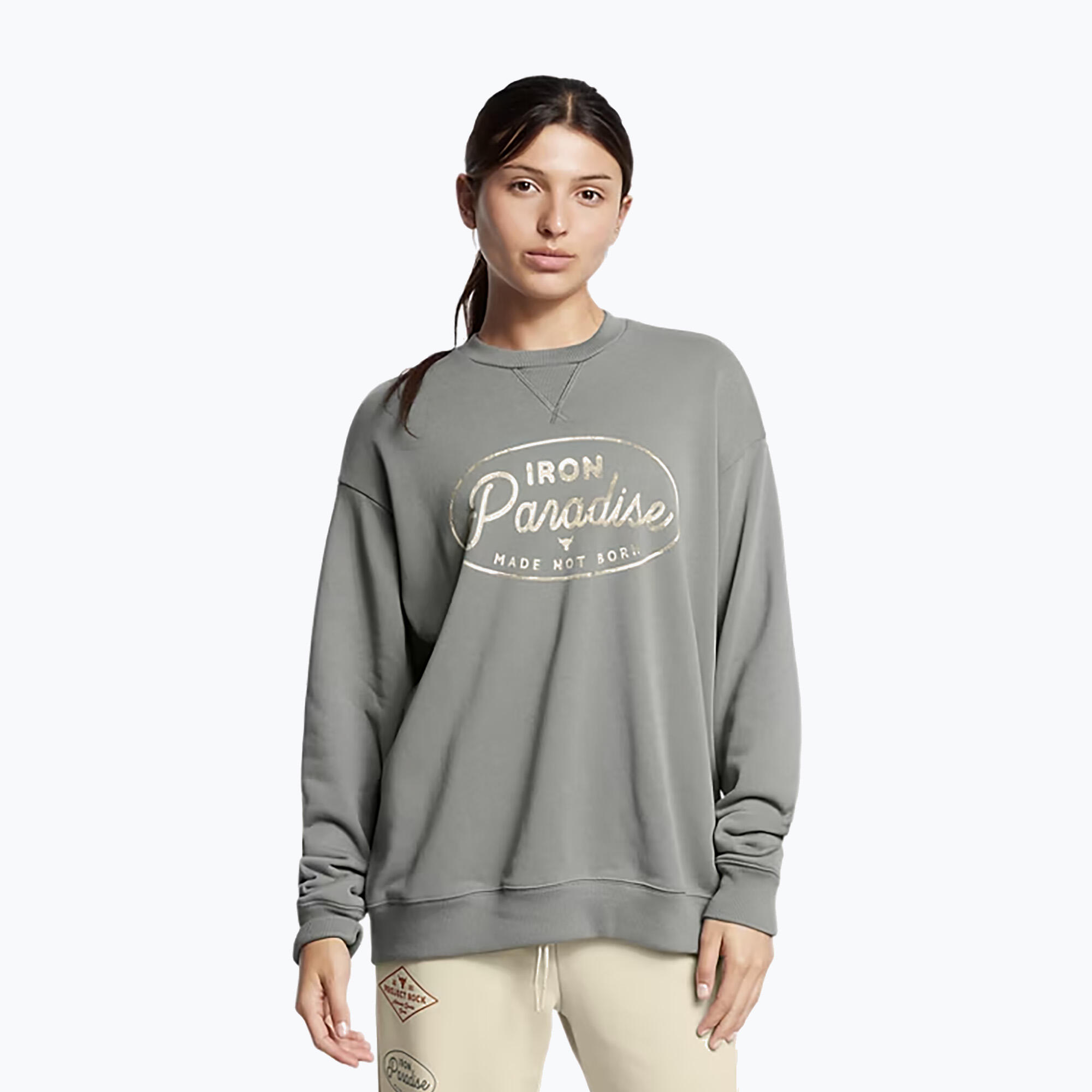 Sweat femme Project Rock HWT Crew Under Armour 3/5
