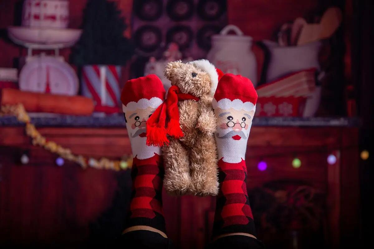 Sosete bambus de craciun Comfort Feet Socks CHRISTMAS SANTA CLAUS 4/5