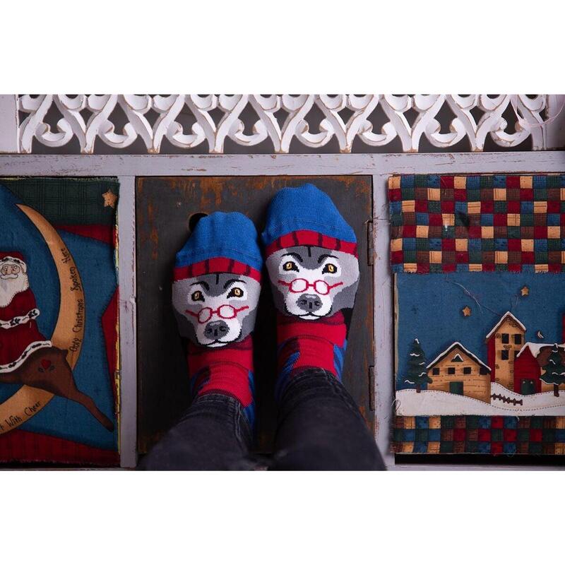 Sosete bambus de craciun Comfort Feet Socks CHRISTMAS WOLF