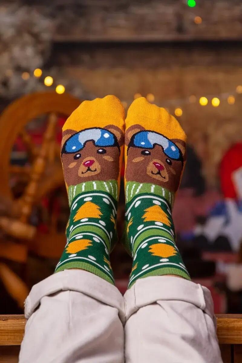 Sosete bambus de craciun Comfort Feet Socks CHRISTMAS BEAR 4/6