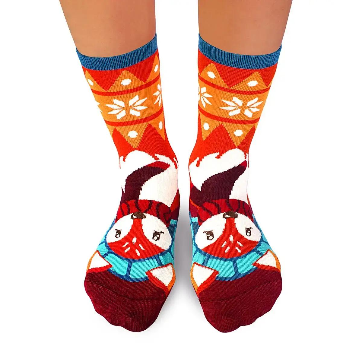 Sosete bambus de craciun Comfort Feet Socks CHRISTMAS FOX 2/7