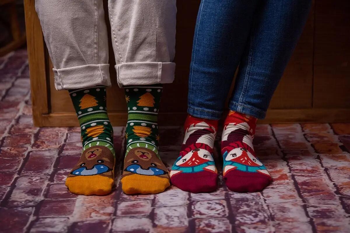 Sosete bambus de craciun Comfort Feet Socks CHRISTMAS FOX 7/7