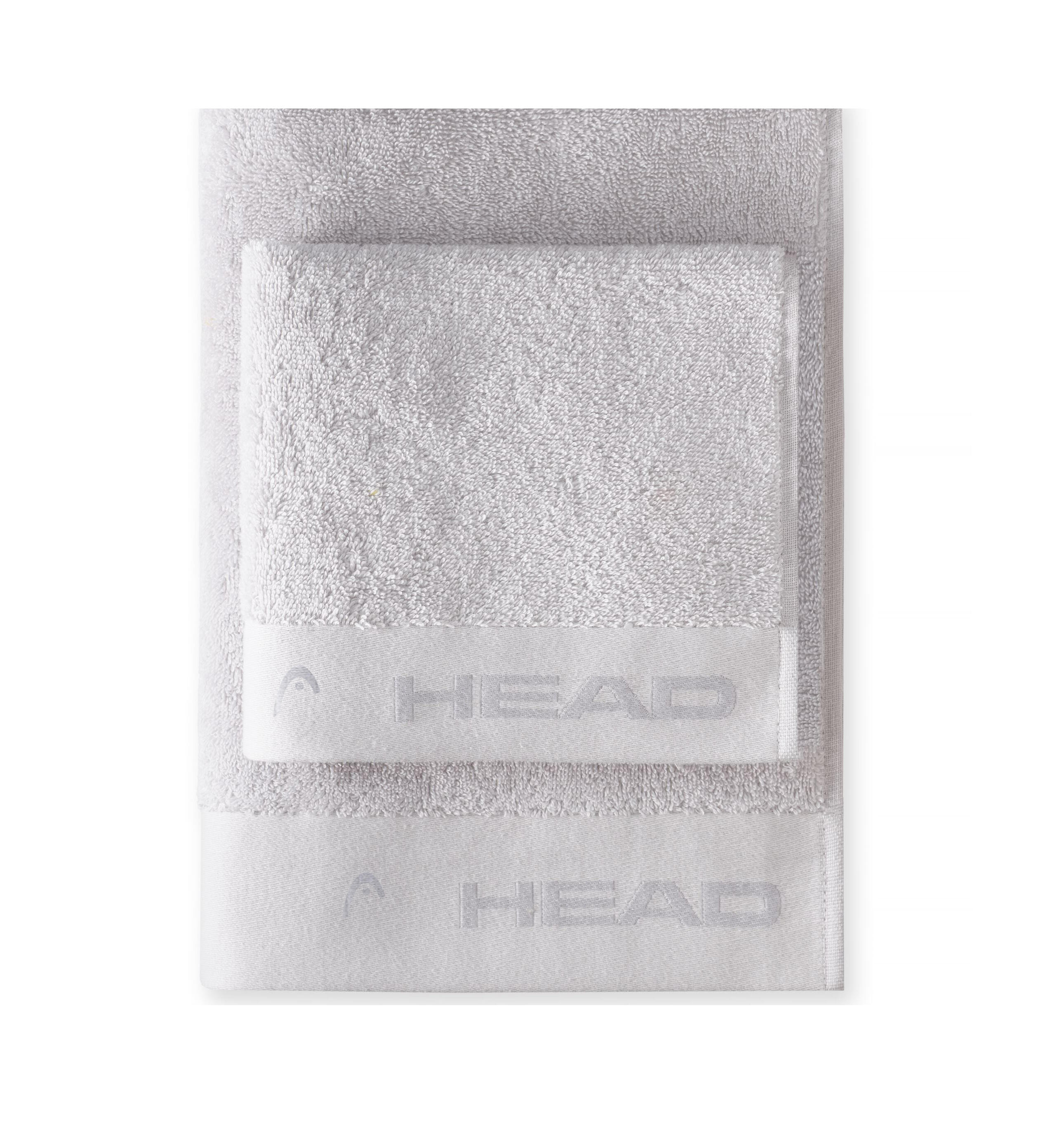HEAD Set Handdoeken 40x50cm en 50x100cm van Zuiver Katoen 500g/m², Antarctic Grey