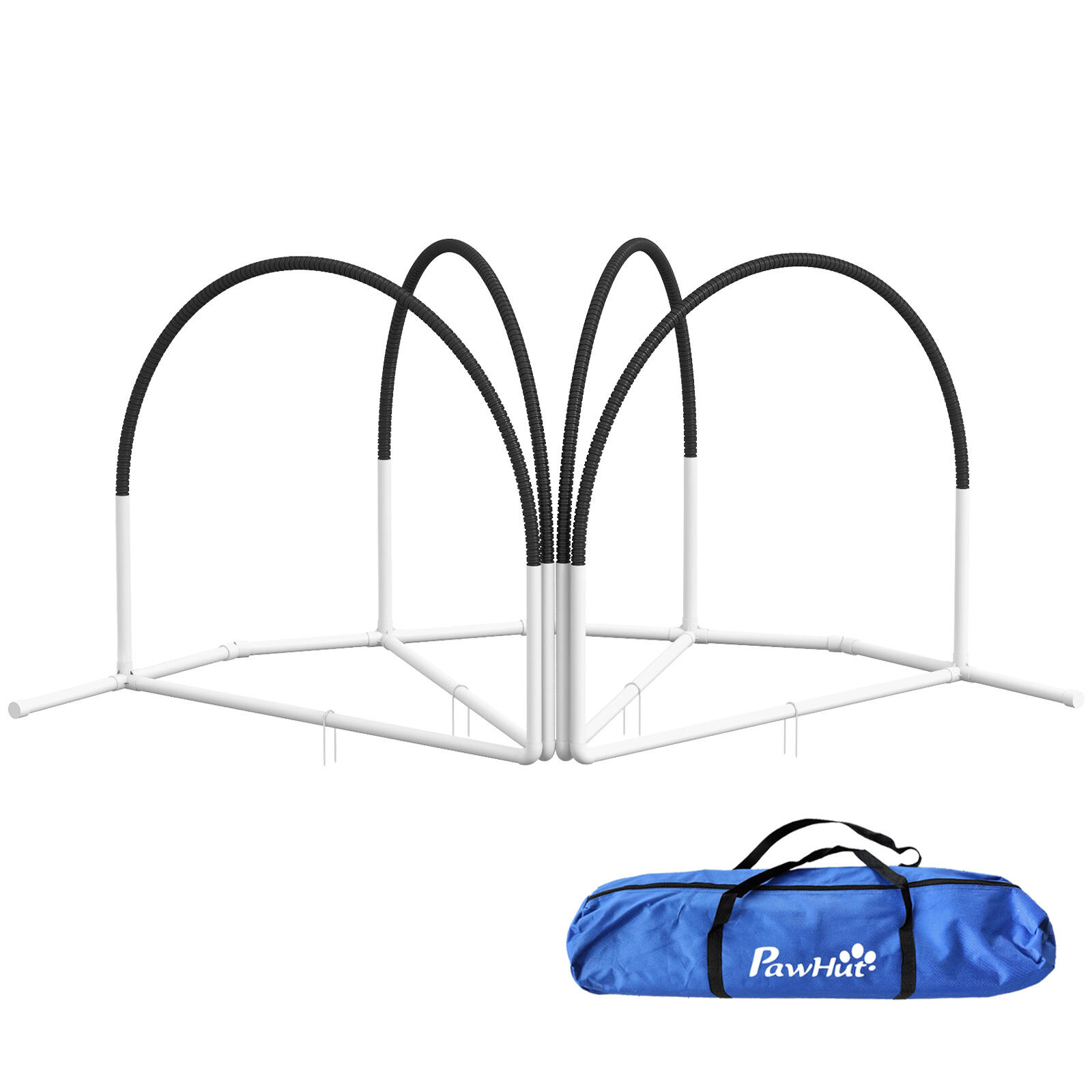 Conjunto de agilidade para cães 89x69x99 cm multicor pawhut