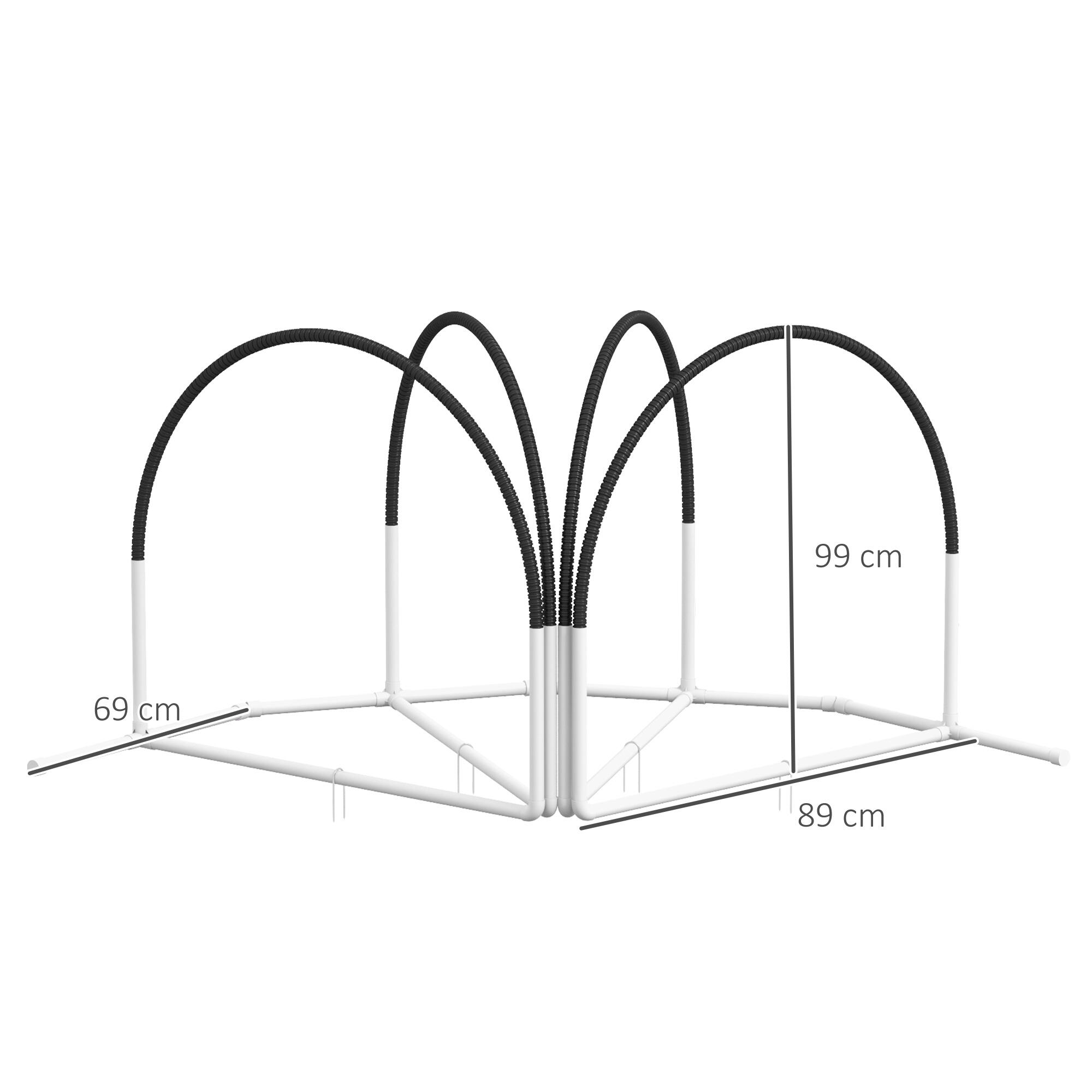 Conjunto de Entrenamiento PawHut 89x69x99 cm Blanco y Negro 3/7
