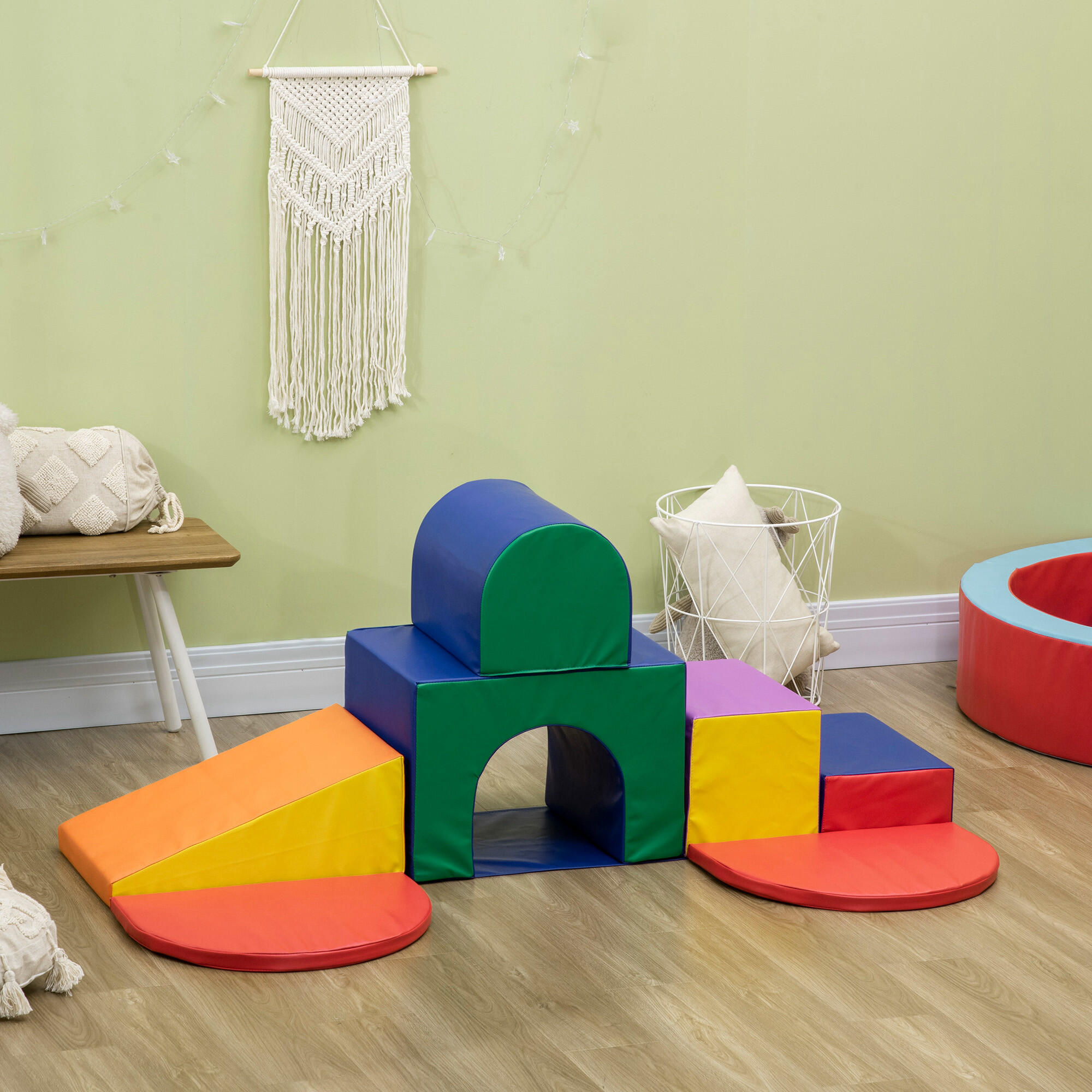 Bloco de espumas 170x130x40 cm multicor HOMCOM 2/7