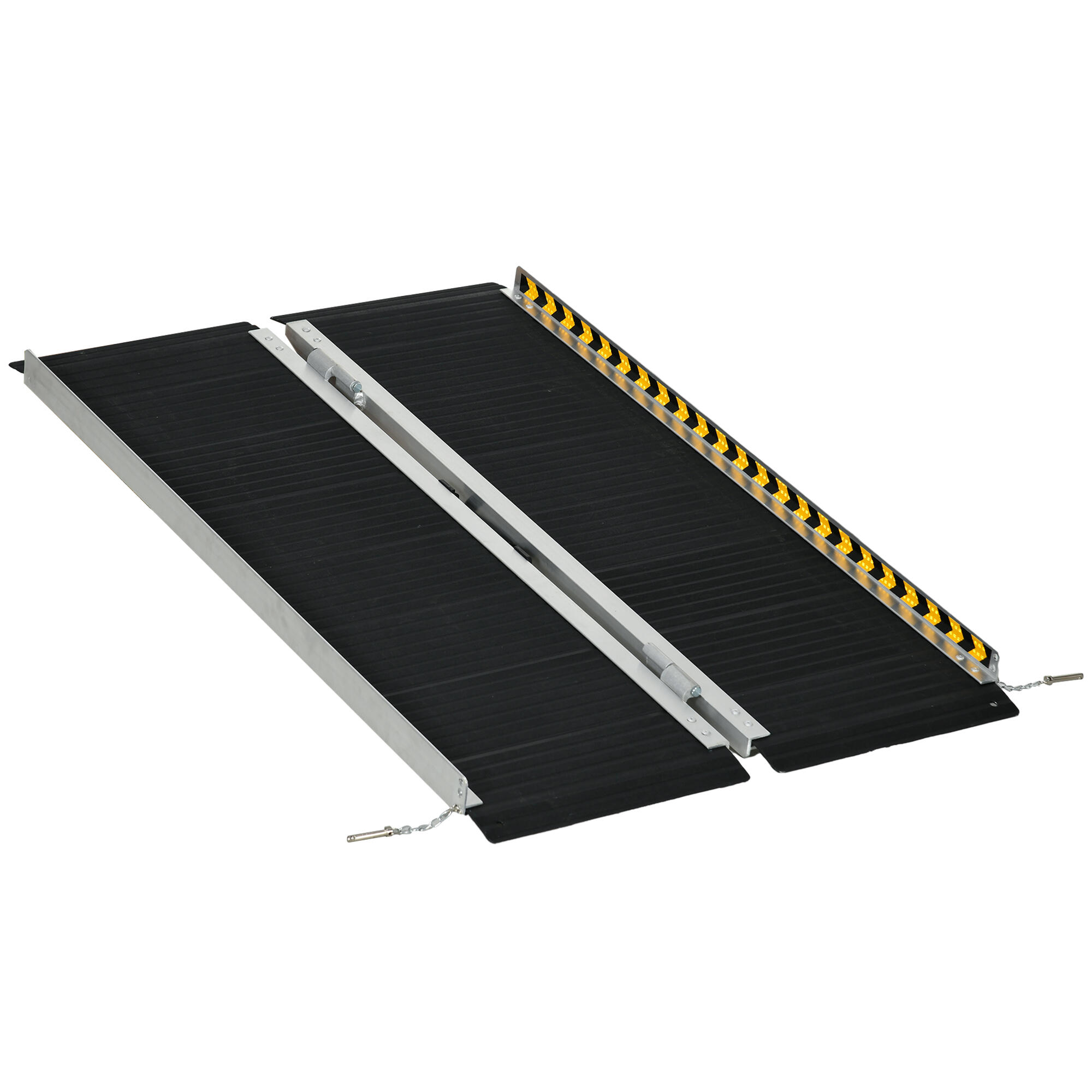 HOMCOM Rampa para cadeira de rodas 122x73,6x5,1 cm preto HOMCOM