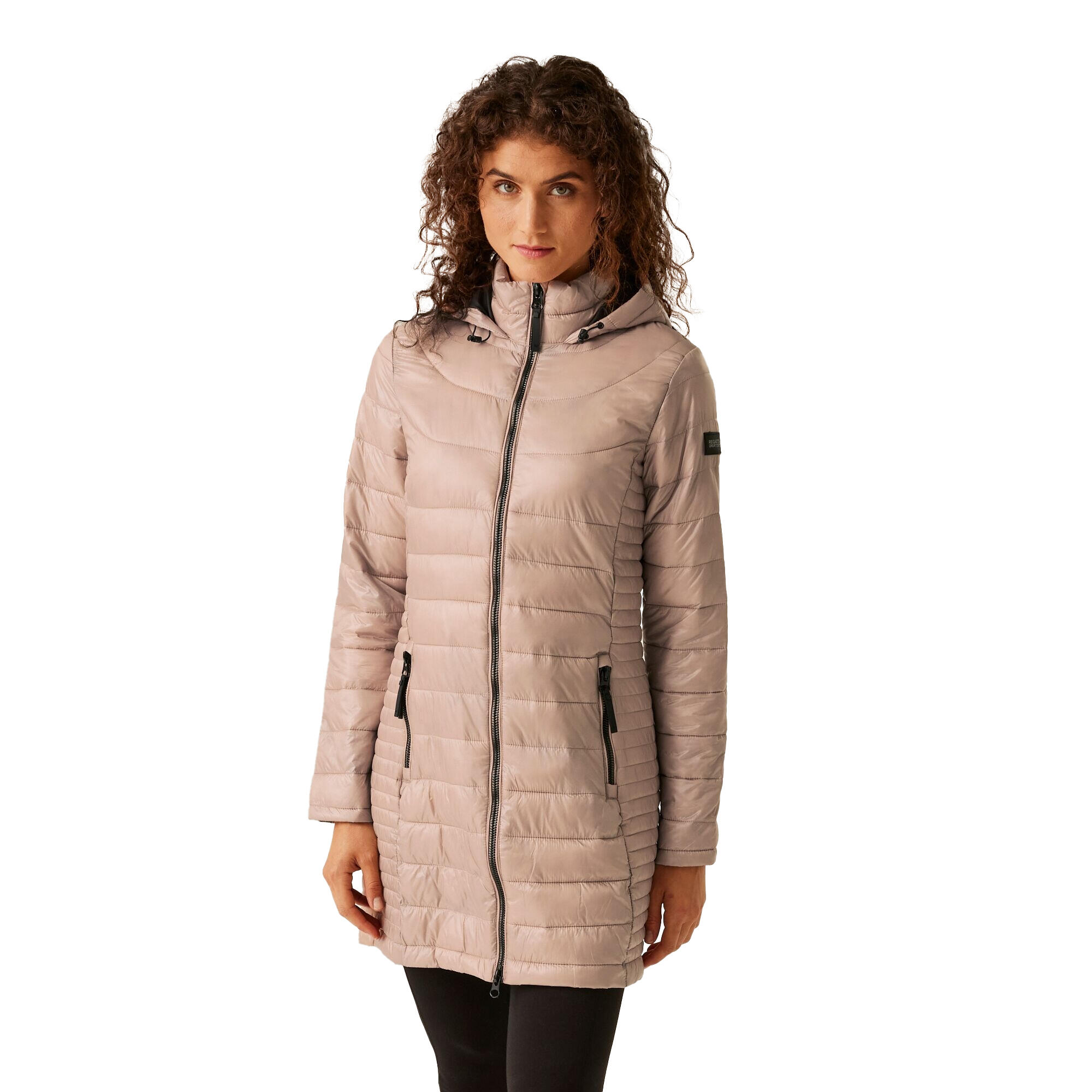Dames Andel IV Gewatteerd Baffled Jacket (Warm taupe) 4/5
