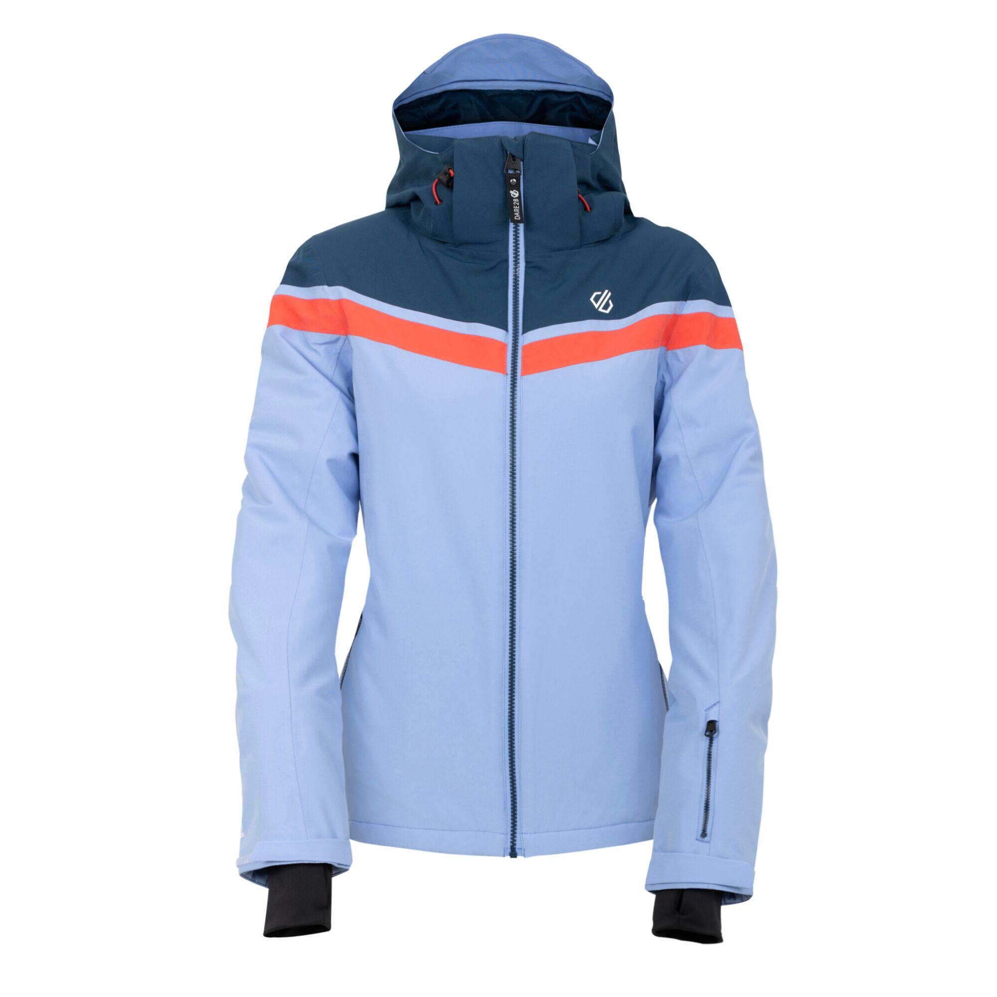 DARE 2B Womens/Ladies Flurry Ski Jacket (Hydrangea Blue/Red Sky)