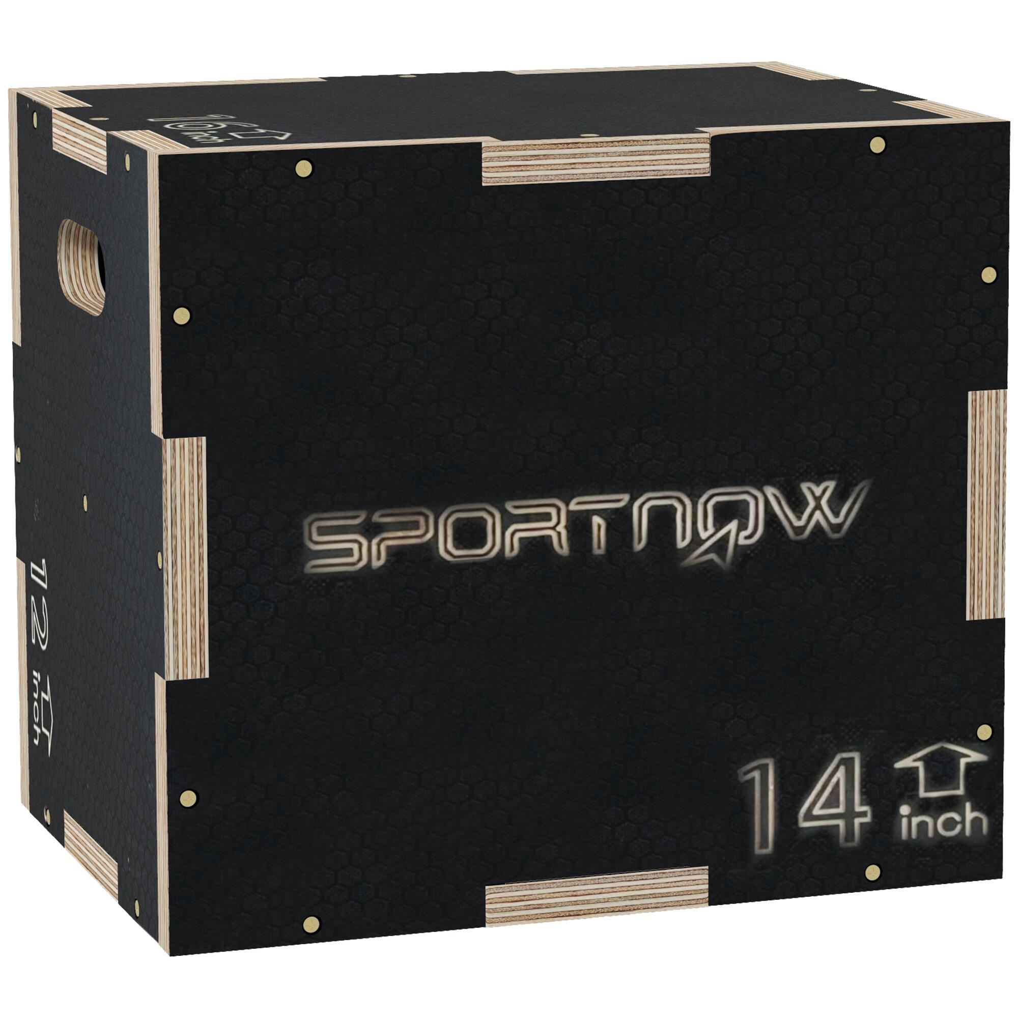 Caixa pliométrica 40,5x35,5x30,5 cm preto sportnow