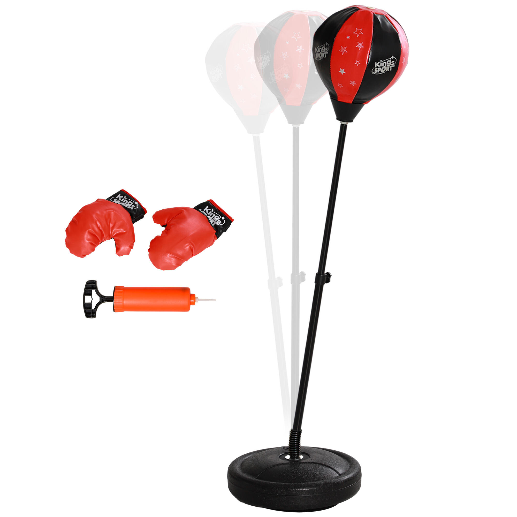 Punching ball para crianças ø26x68-102 cm vermelho aiyaplay
