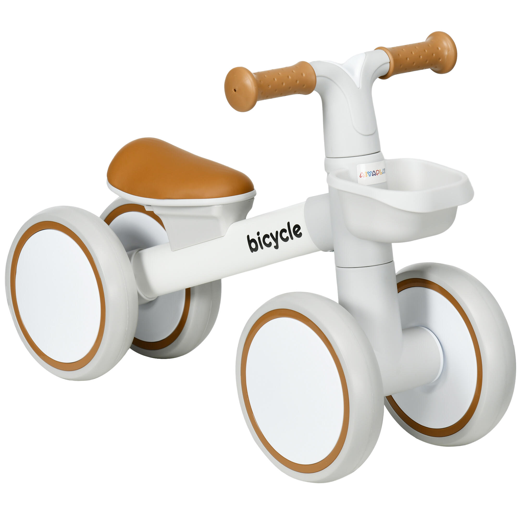 Bicicleta sem pedais 56x27x39 cm marrom aiyaplay