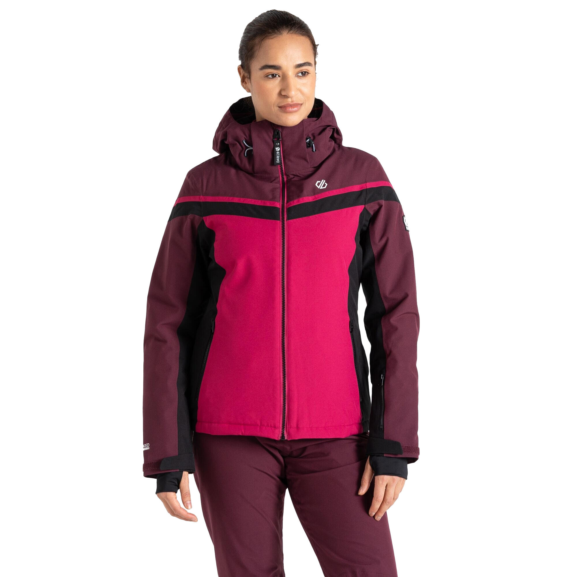 Womens/Ladies Flurry Ski Jacket (Berry Pink/Fig) 4/5