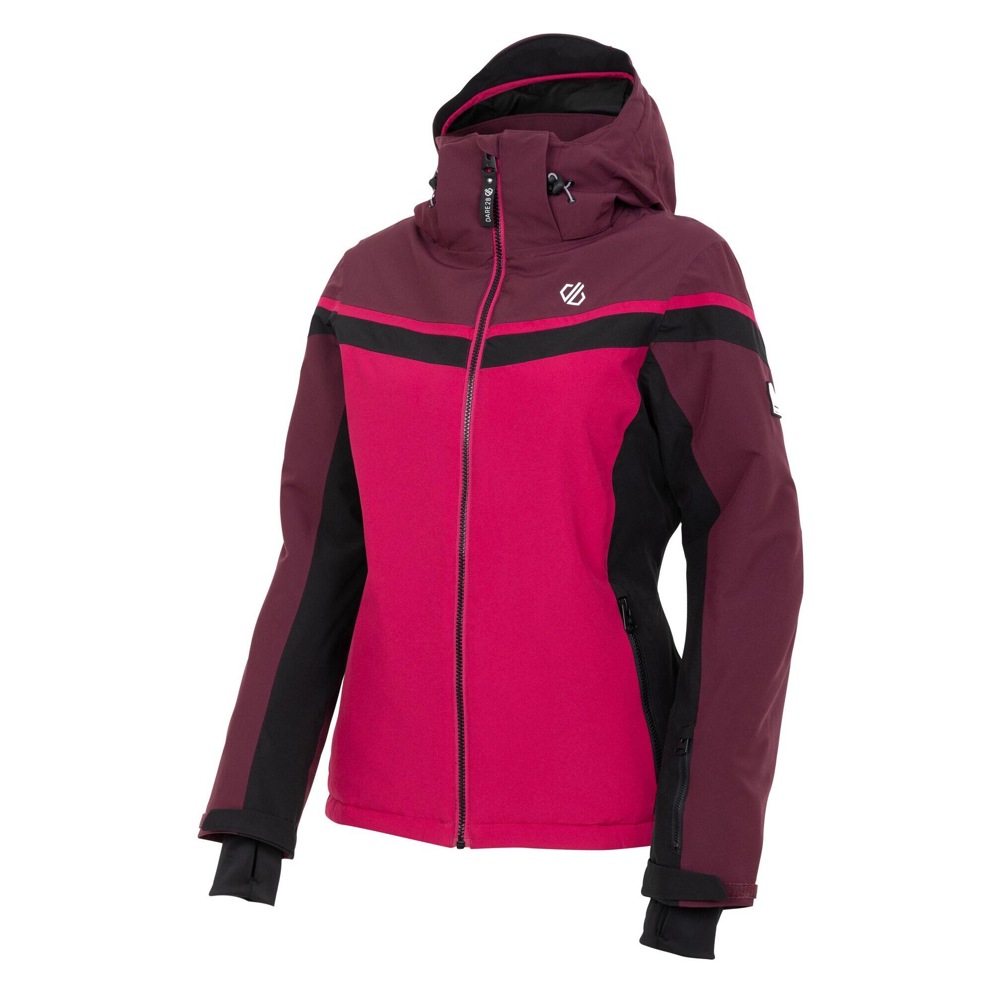Womens/Ladies Flurry Ski Jacket (Berry Pink/Fig) 3/5