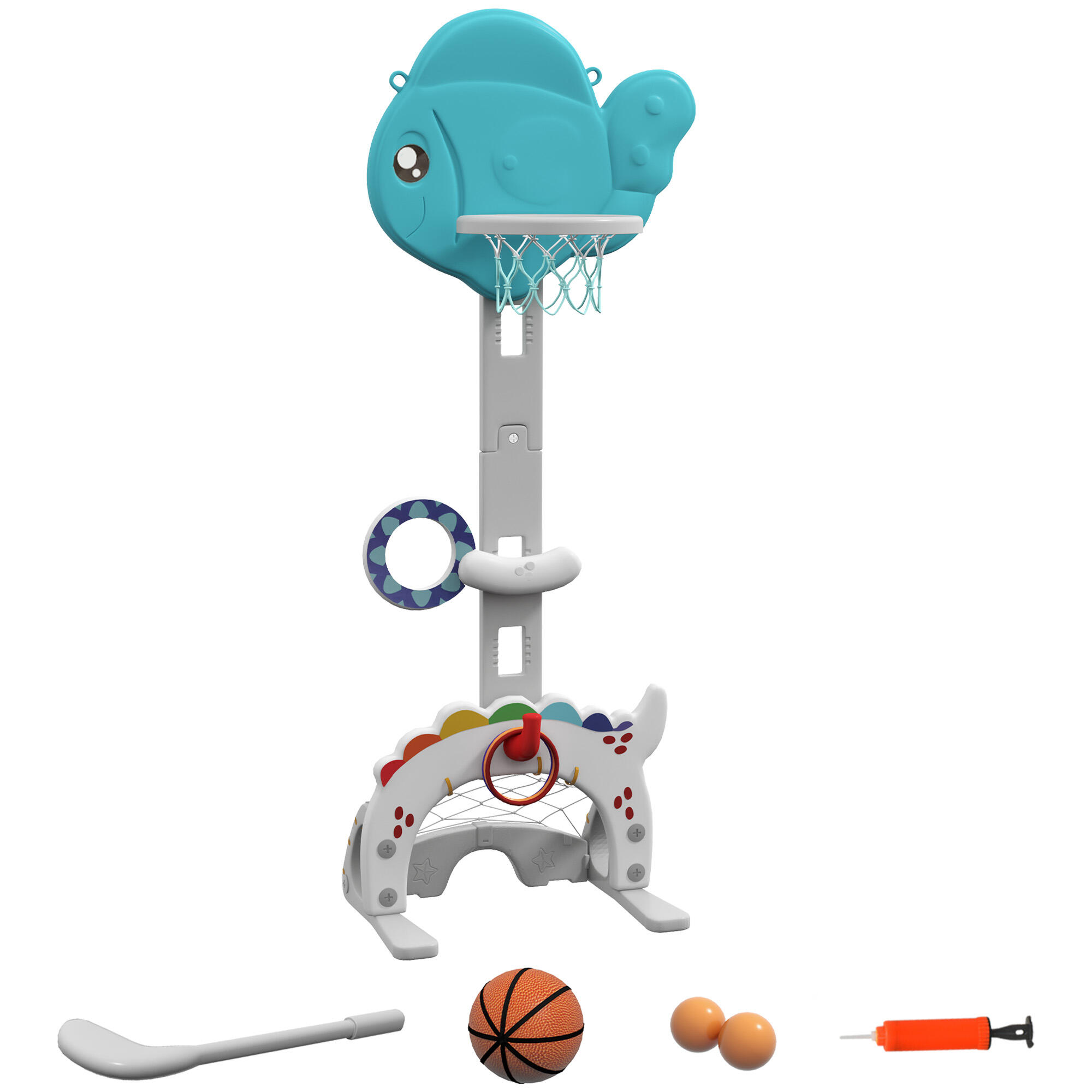 Tabela de basquetebol para crianças 46x51x134-152 cm multicor aiyaplay