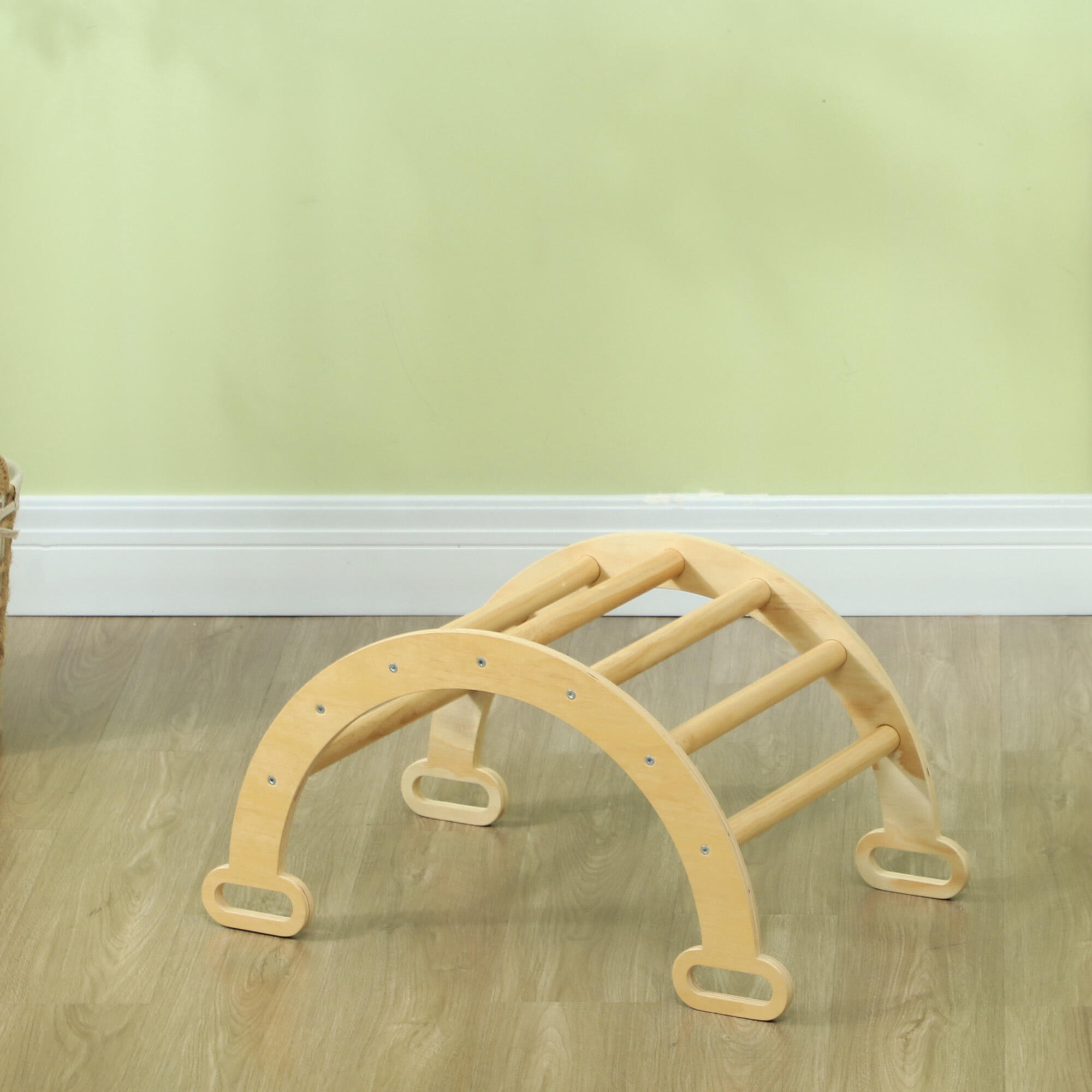 Escalador para Niños AIYAPLAY 68x42x36 cm Madera Natural 2/7