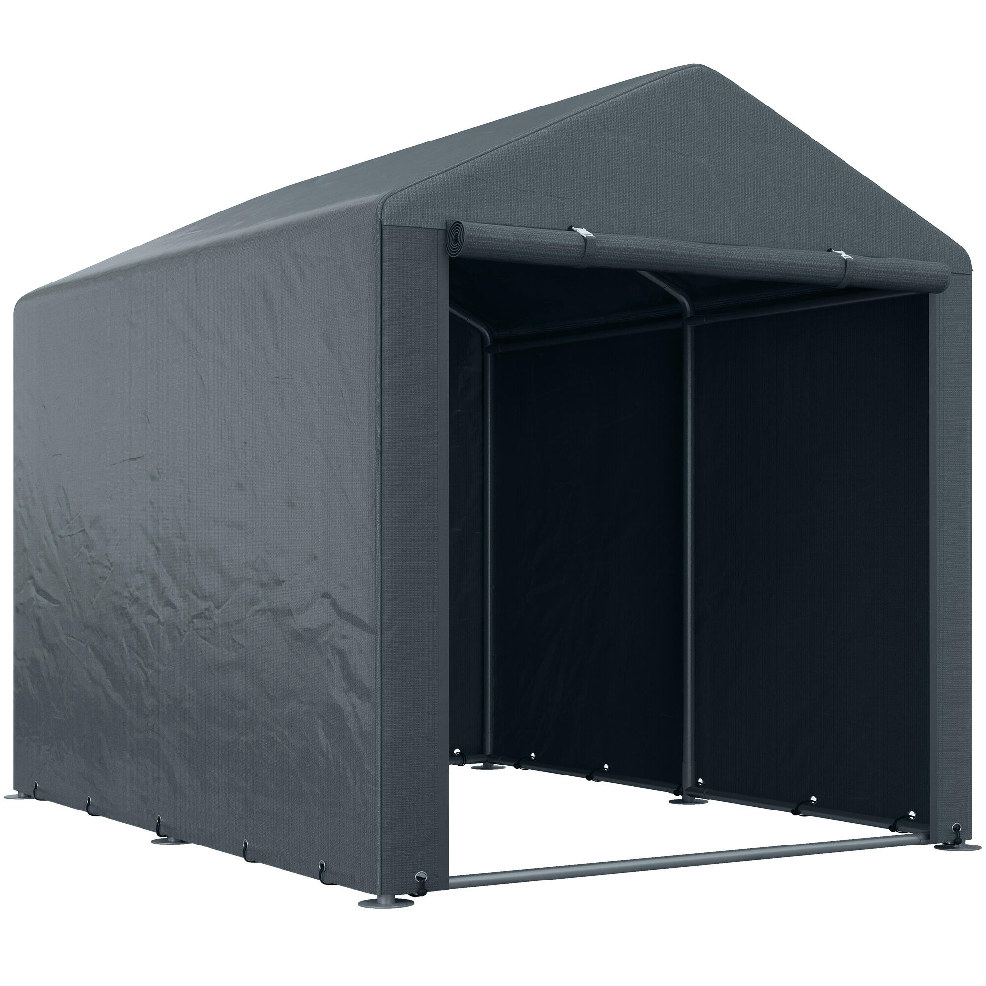 Caseta almacenamiento bicicletas  160x218x172 cm Gris Oscuro 1/8