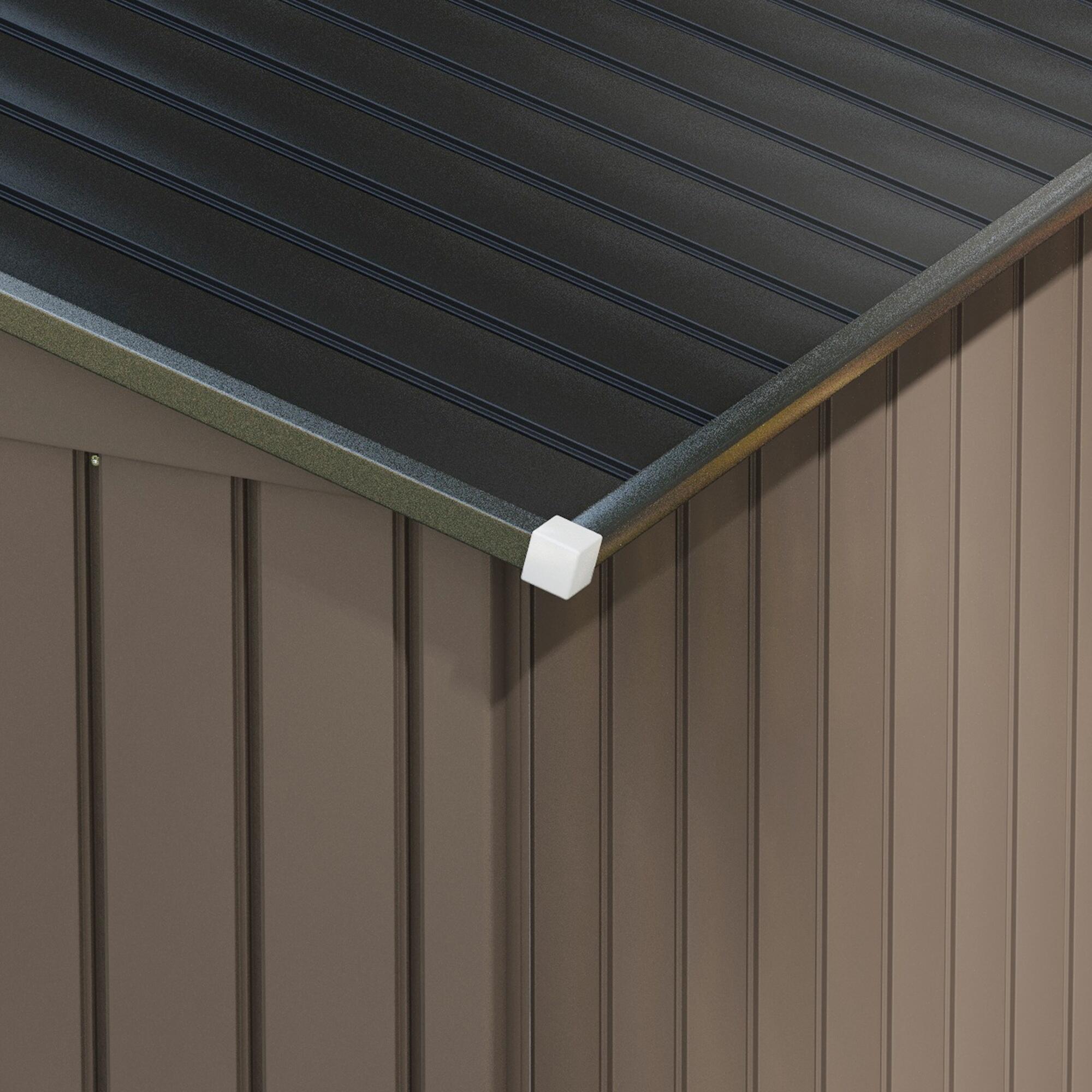 Abrigo de ferramentas 213x130x185 cm marrom Outsunny 4/7