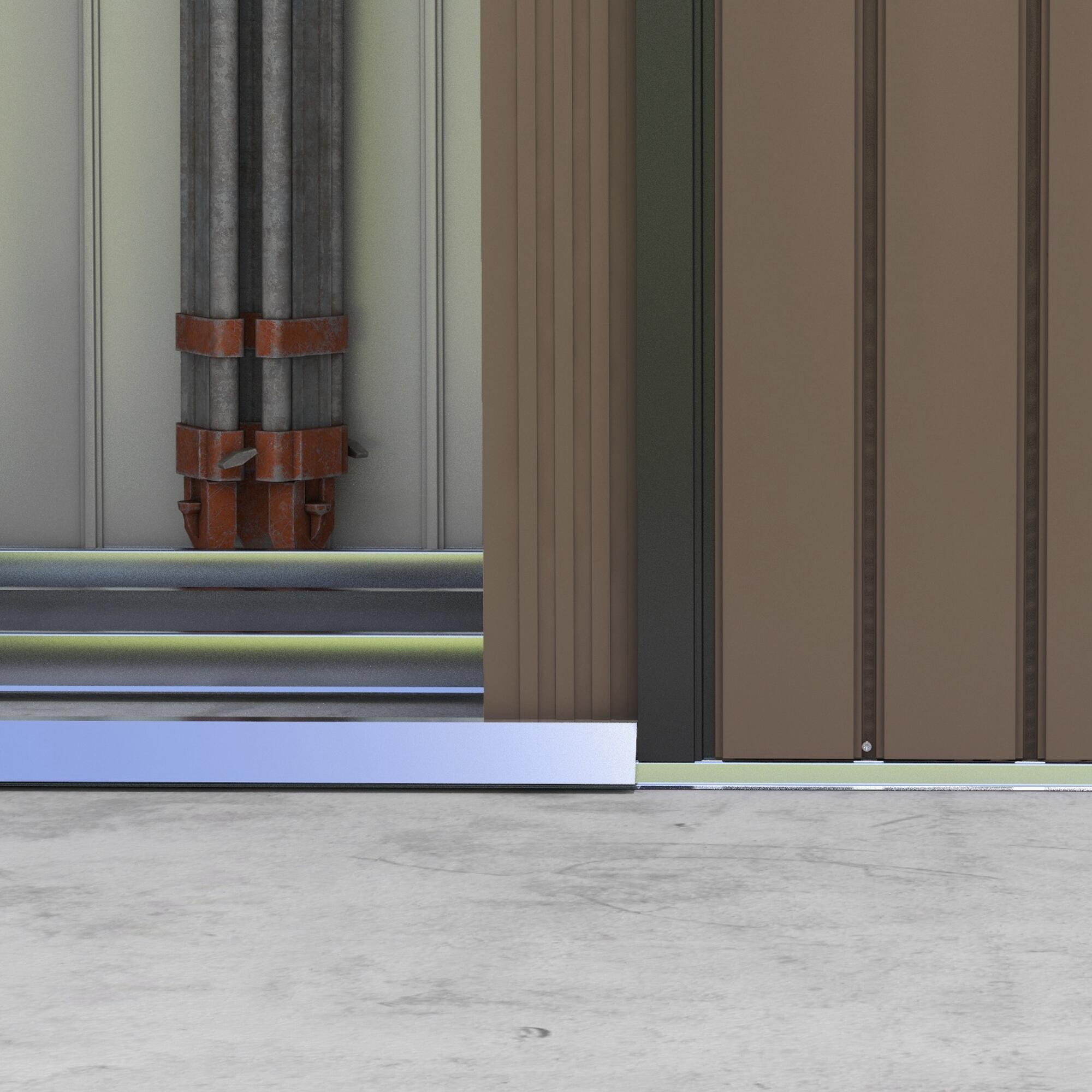Abrigo de ferramentas 213x130x185 cm marrom Outsunny 5/7