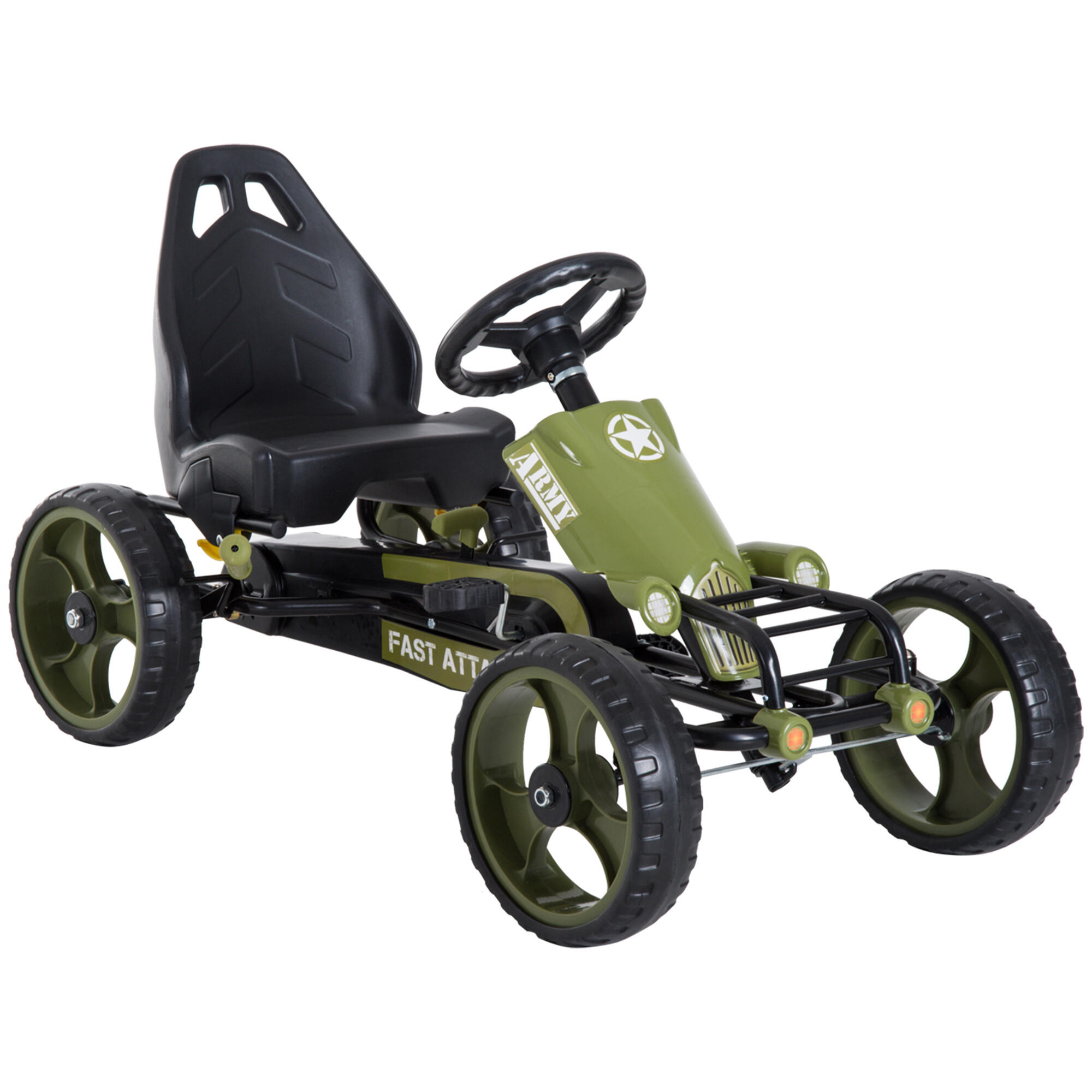 HOMCOM Go-Kart a Pedais HOMCOM 105x54x61 cm Verde