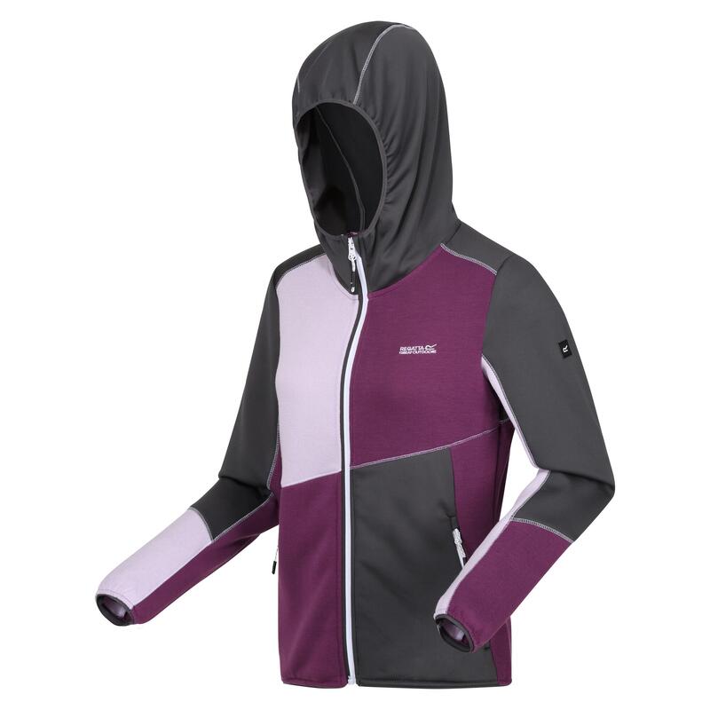 Dames Walbury VII Marl Full Zip Fleecejack (Seal grijs/Zonsondergang paars/Lila