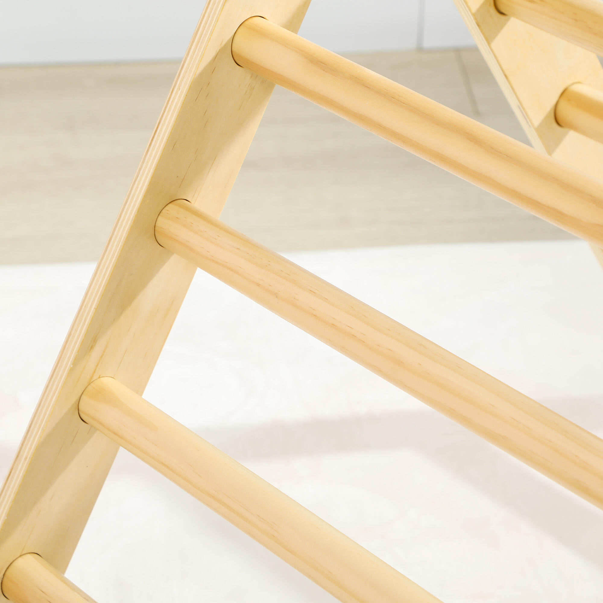 Escalador para Niños AIYAPLAY 82x66x71 cm Madera Natural 5/7